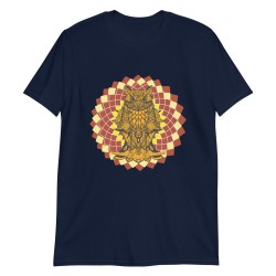 Owl spirit animal mandala unisex T-shirt orange