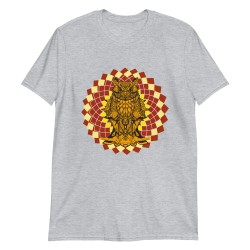 Owl spirit animal mandala unisex T-shirt orange