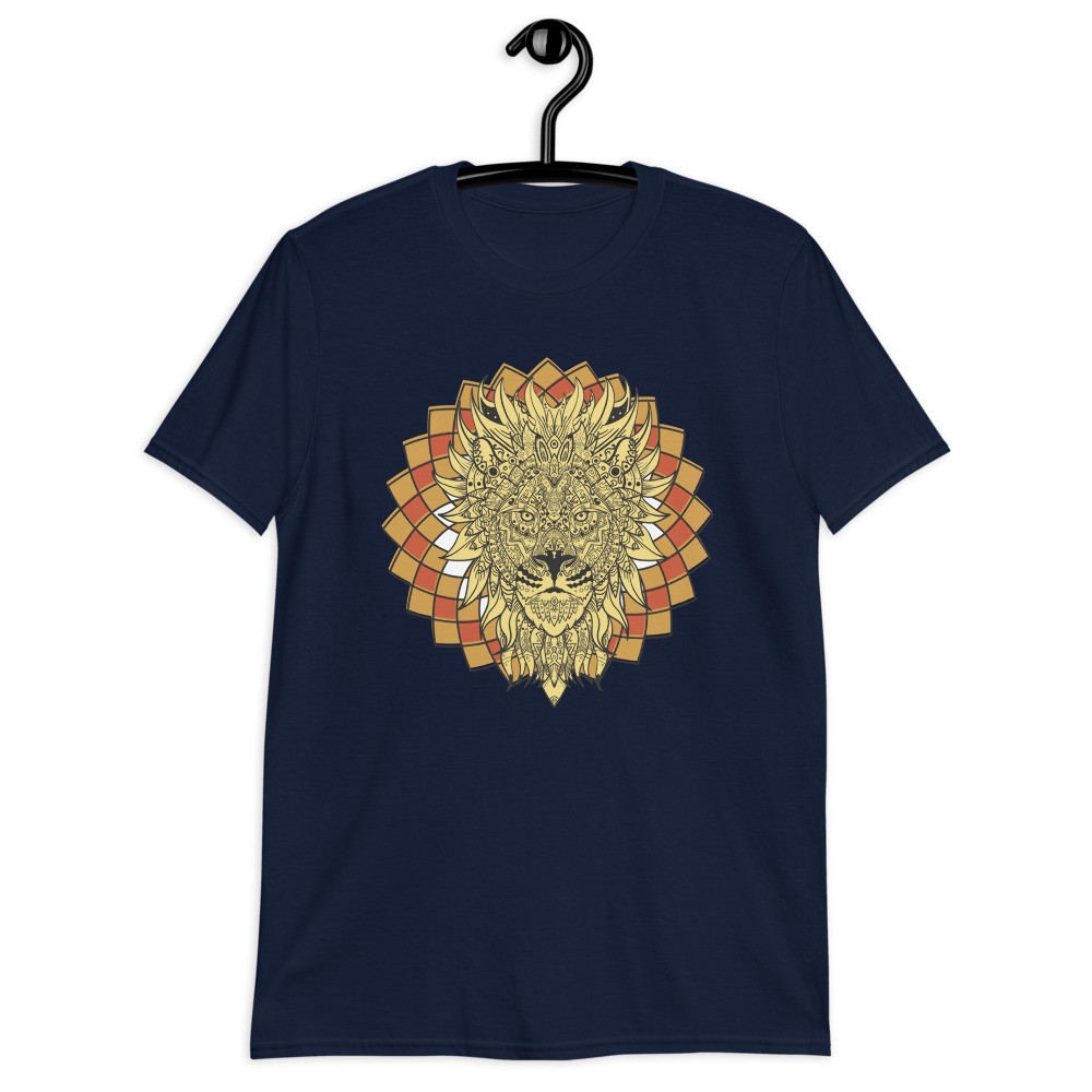 Lion spirit animal mandala unisex T-shirt