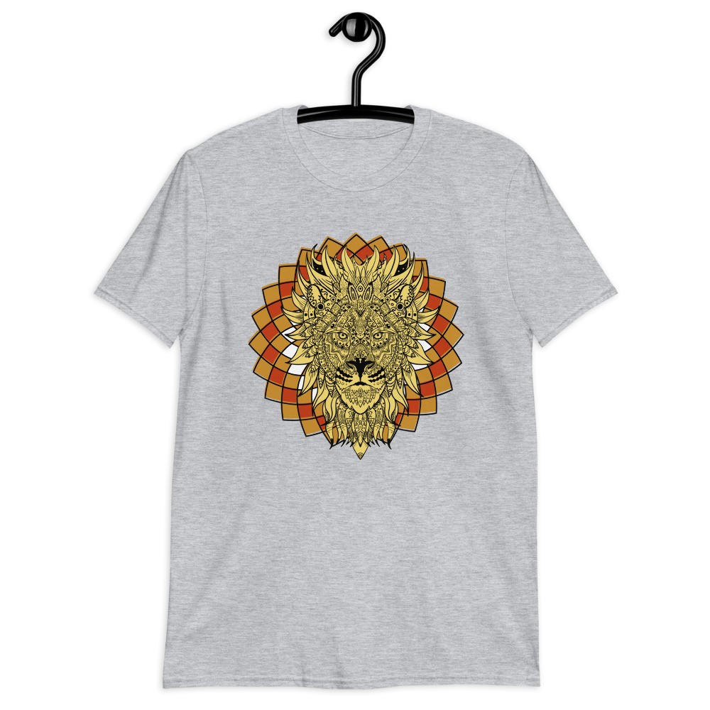 Lion spirit animal mandala unisex T-shirt