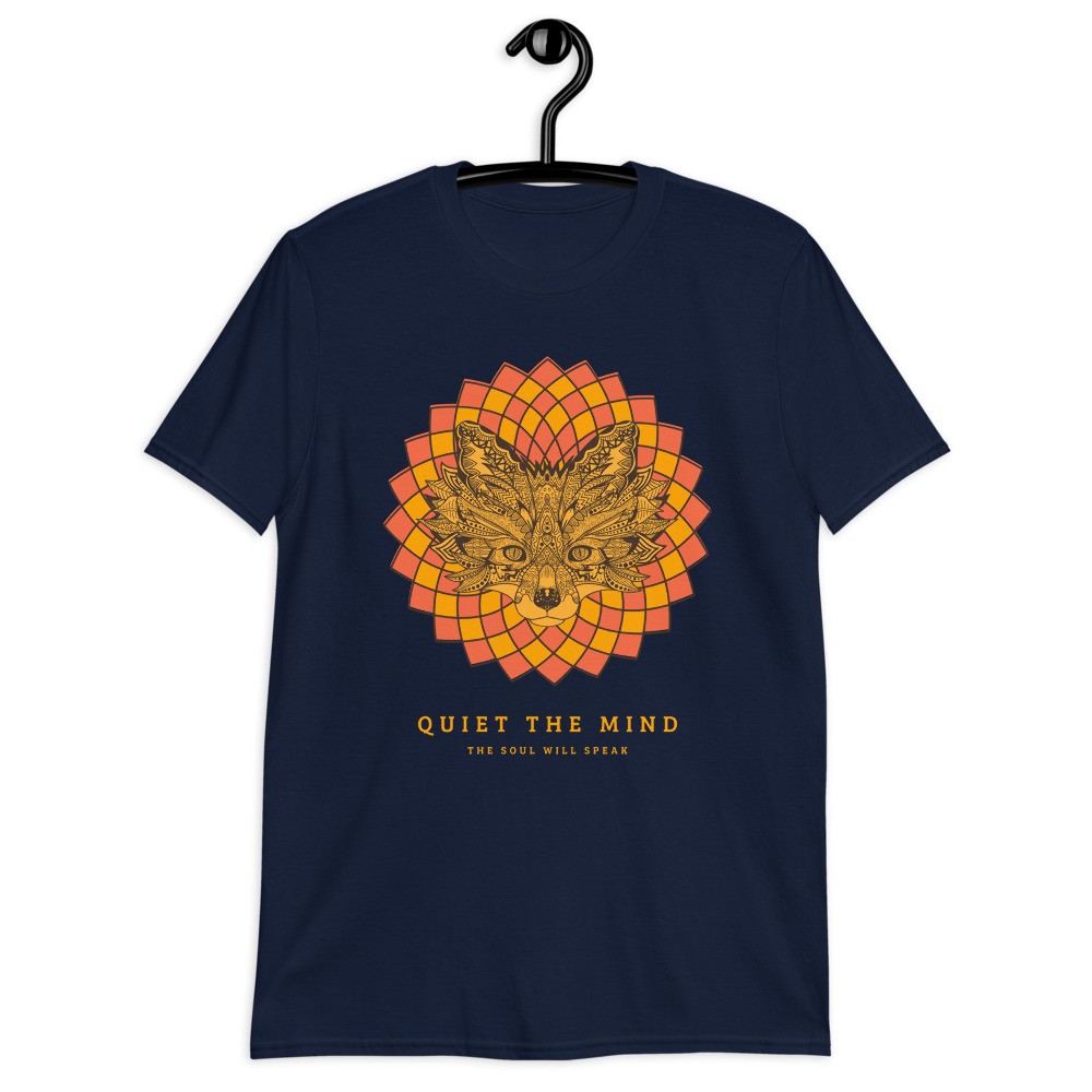 Fox spirit animal mandala unisex T-shirt