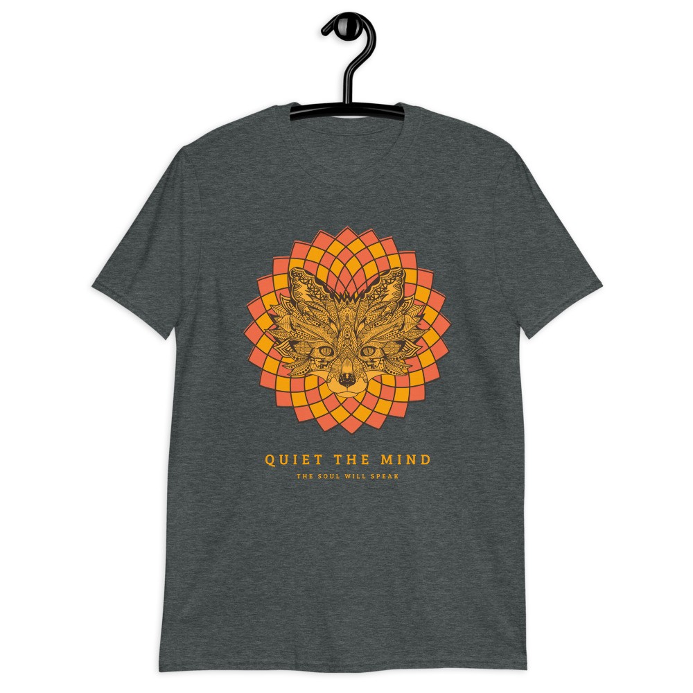 Fox spirit animal mandala unisex T-shirt