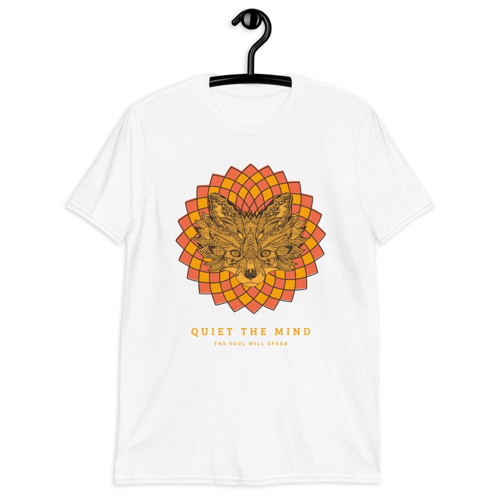 Fox spirit animal mandala unisex T-shirt