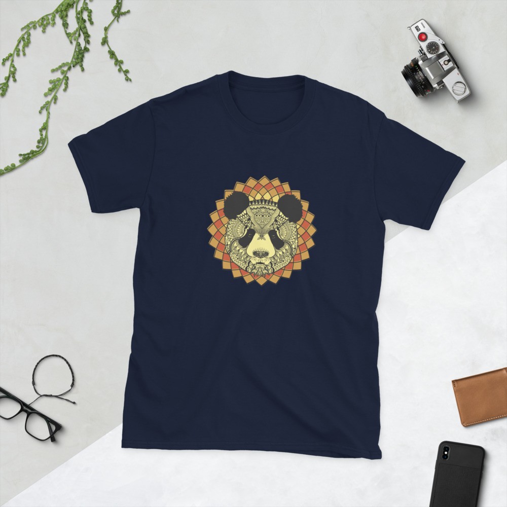 Panda spirit animal mandala unisex T-shirt