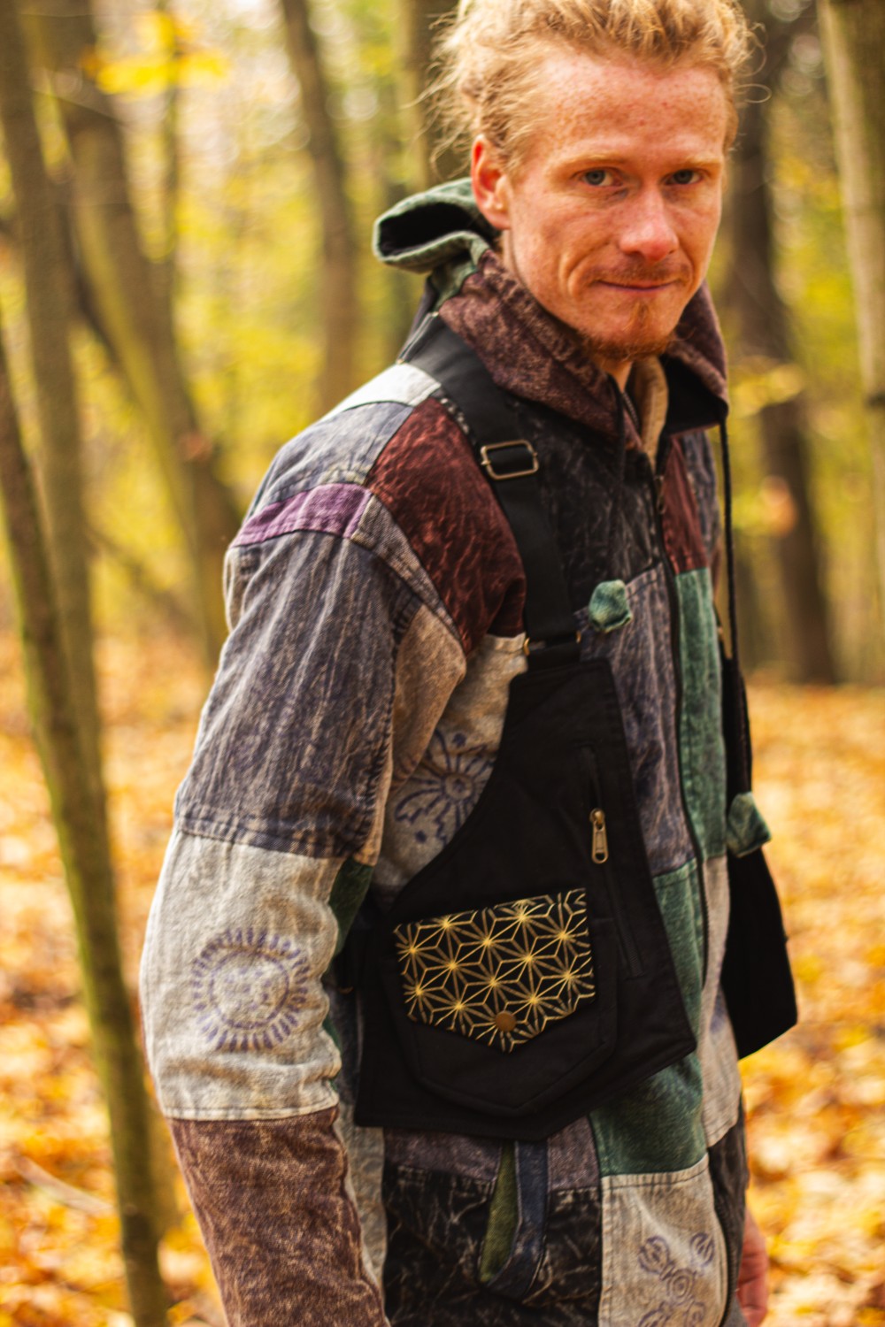 Cotton back bag - sacred geometry.