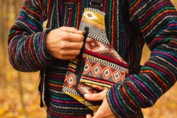 Cotton back bag - tribal pattern